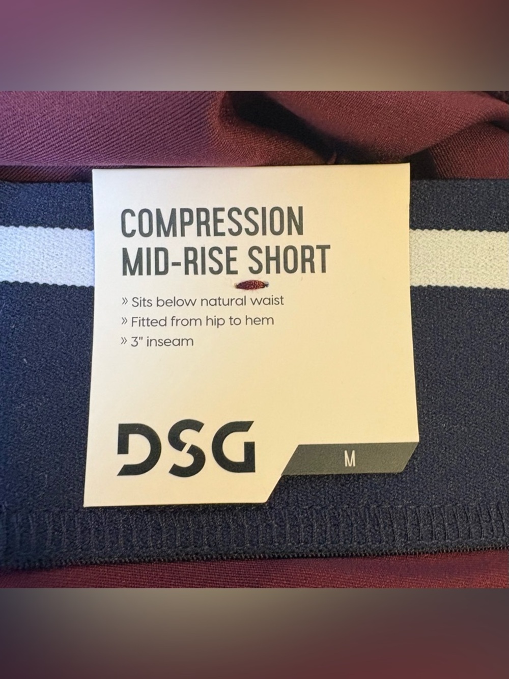 DSG mid rise compression shorts medium new with tags - Picture 4 of 5